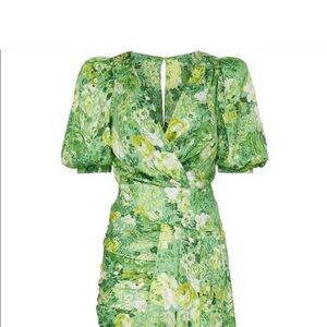 Ronny Kobo Collection Green Floral Mini Dress